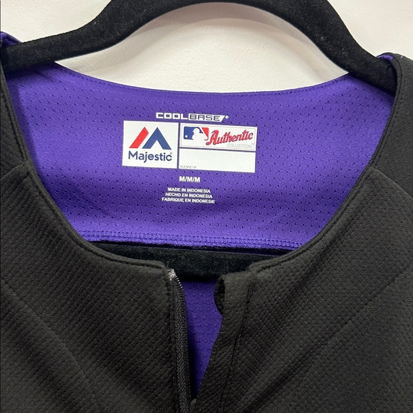 Majestic Colorado Rockies 3/4 batting practice on field jersey M - Picture 4 of 6